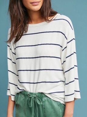 Sundry Black and White Striped Top